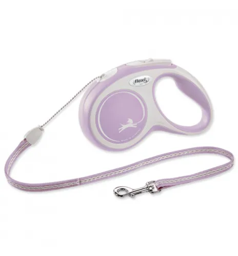 FLEXI New Comfort S - lanko, 8m/12kg,svetloružová, červená