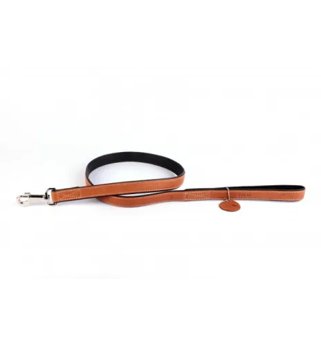 COLLAR Kožené vodítko Soft, 122cm/25mm, hnedo-čierna