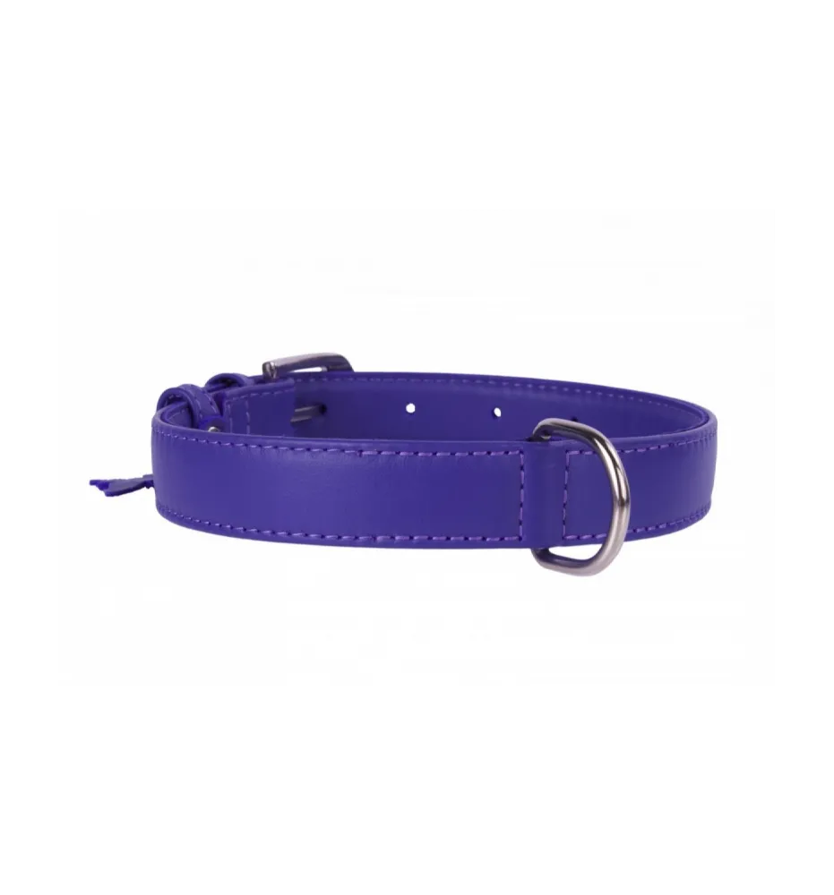 COLLAR Kožený obojok Glamour, 46-60cm/35mm, fialová