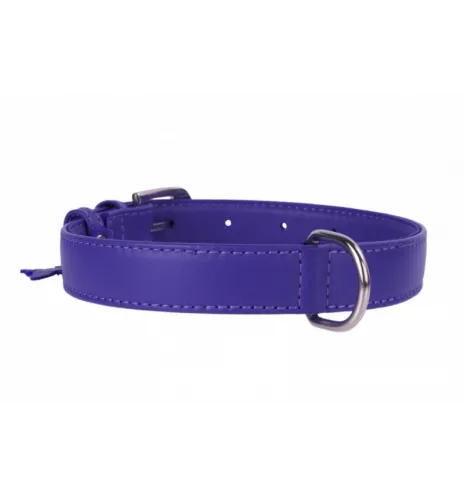 COLLAR Kožený obojok Glamour, 46-60cm/35mm, fialová