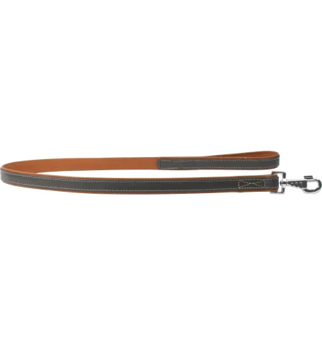 COLLAR Kožené vodítko Soft, 183cm/25mm, hnedo-čierna