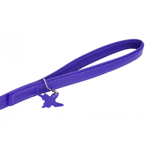 COLLAR Kožené vodítko Glamour, 122cm/25mm, fialová