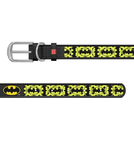 WAU DOG Obojok Batman kožený, 19-25cm/12mm, čierna