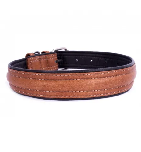 COLLAR Kožený obojok Soft, 27-36cm/15mm, hnedo-čierna